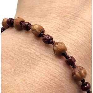 Native American Seed Bead Bracelet 7.25in